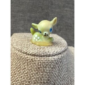 Vintage Miniature Hard Plastic Bambi Deer Doe Fawn Type Set Case Display